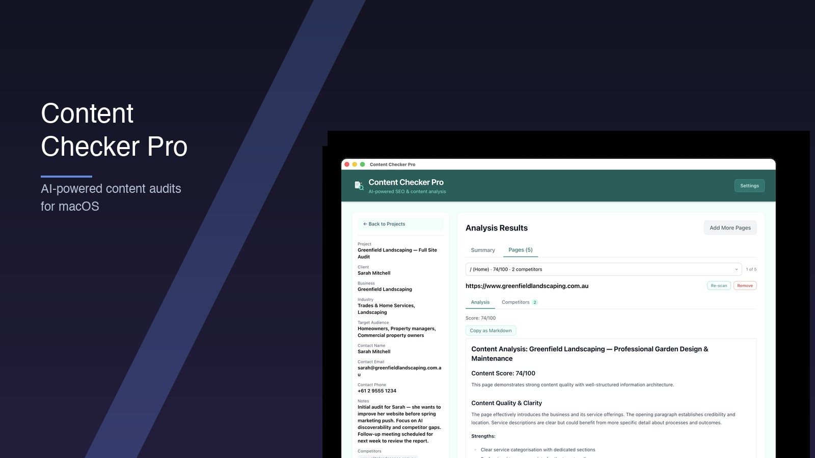 Content Checker Pro — AI-powered content audits for macOS